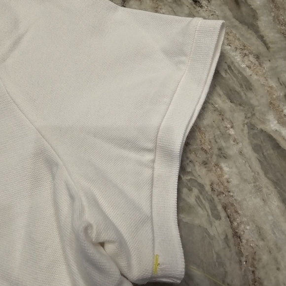 Croft & Barrow Classic White Polo Embroidered Orange Palmento Moon Top Shirt XL - Picture 4 of 10